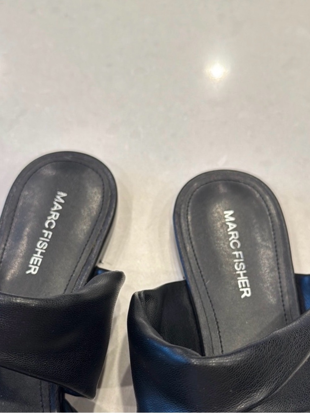 Marc Fisher Black Twist Flats | Slip-On Heels - Picture 2 of 5